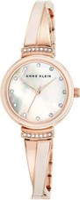 Anne Klein Rose Gold-Tone Alloy Women's Diamond Accented Watch AK-2216BLRG
