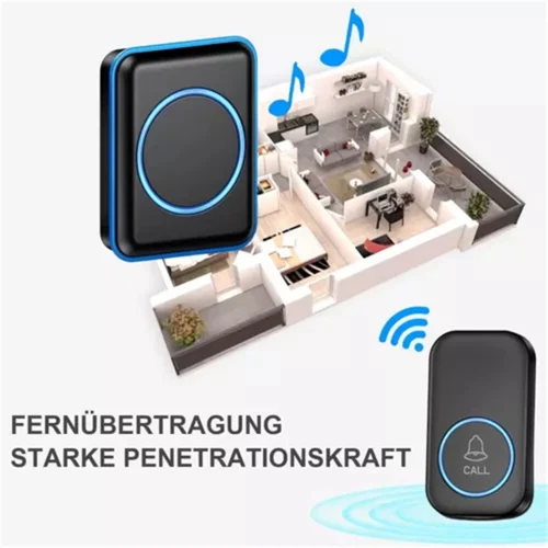 Funk Türklingel Funkklingel Set Kabellose Haustür Klingel Aussen Wasserdicht LED - Bild 35 von 41