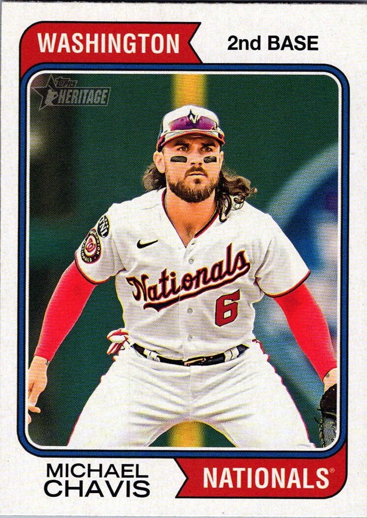 2023 Topps Heritage #604 Michael Chavis Washington Nationals