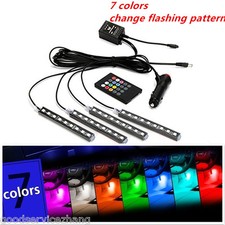 Car Accessories Decorative Rgb Lights Interior Multicolor Foot Mood Light 7color Car Accessories Decorative Rgb Lights Interior Multicolor Foot Mood Light 7color