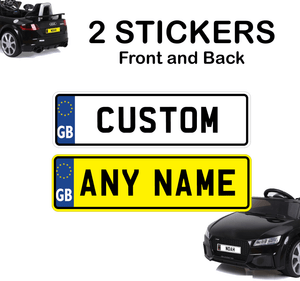 ride on toys number plates