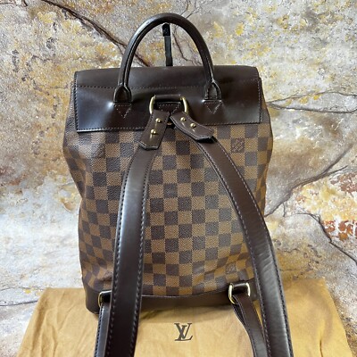 BUYIT02 LOUIS VUITTON DAMIER SOHO BACKPACK N51132 NQ06301 LOUIS VUITTON Soho Damier ebene Backpack Brown Leather PVC  main image 4