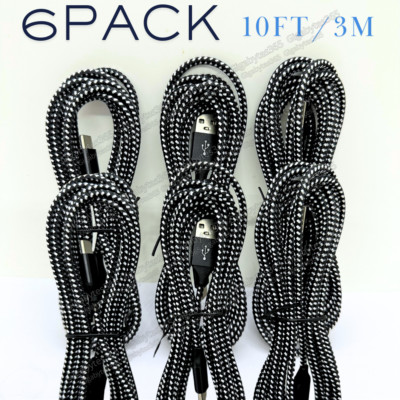 For iPhone 15/16 Pro Max USB-A Cable Fast Charger Type C Charging Data lot 6Pack