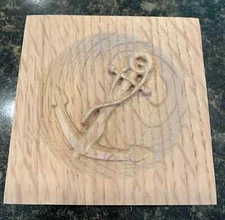 Anchor Nautical Engraving Trim Wood Corner Trim Block Door Window Trim Rosette