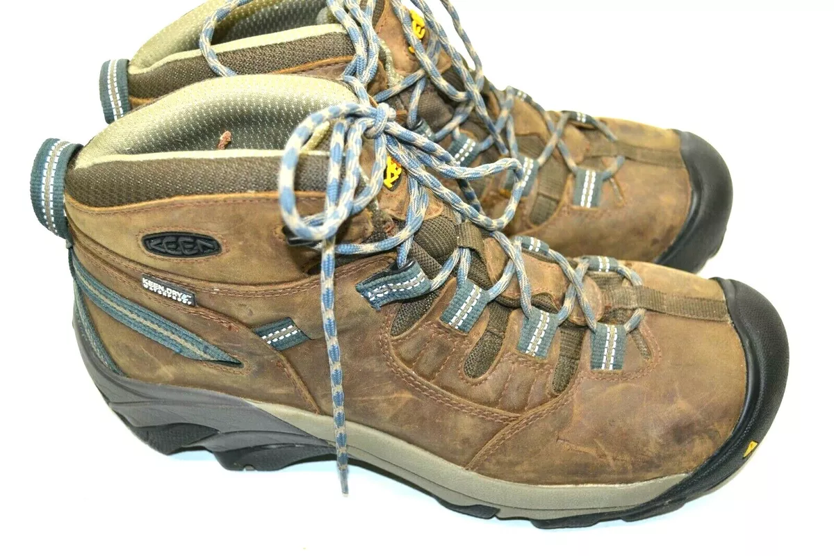 KEEN 1007004 MEN S DETROIT MID BROWN LEATHER STEEL TOE WORK HIKING