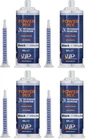 4 x Power Mix 2K Polyurethane Universal Repair Adhesive BLACK -  1 Minute