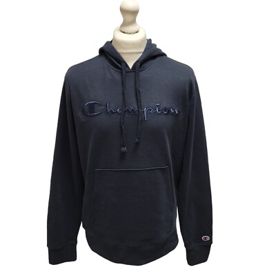 Champion Hoodie Blau Pullover Kordelzug Herren UK Größe Medium H290