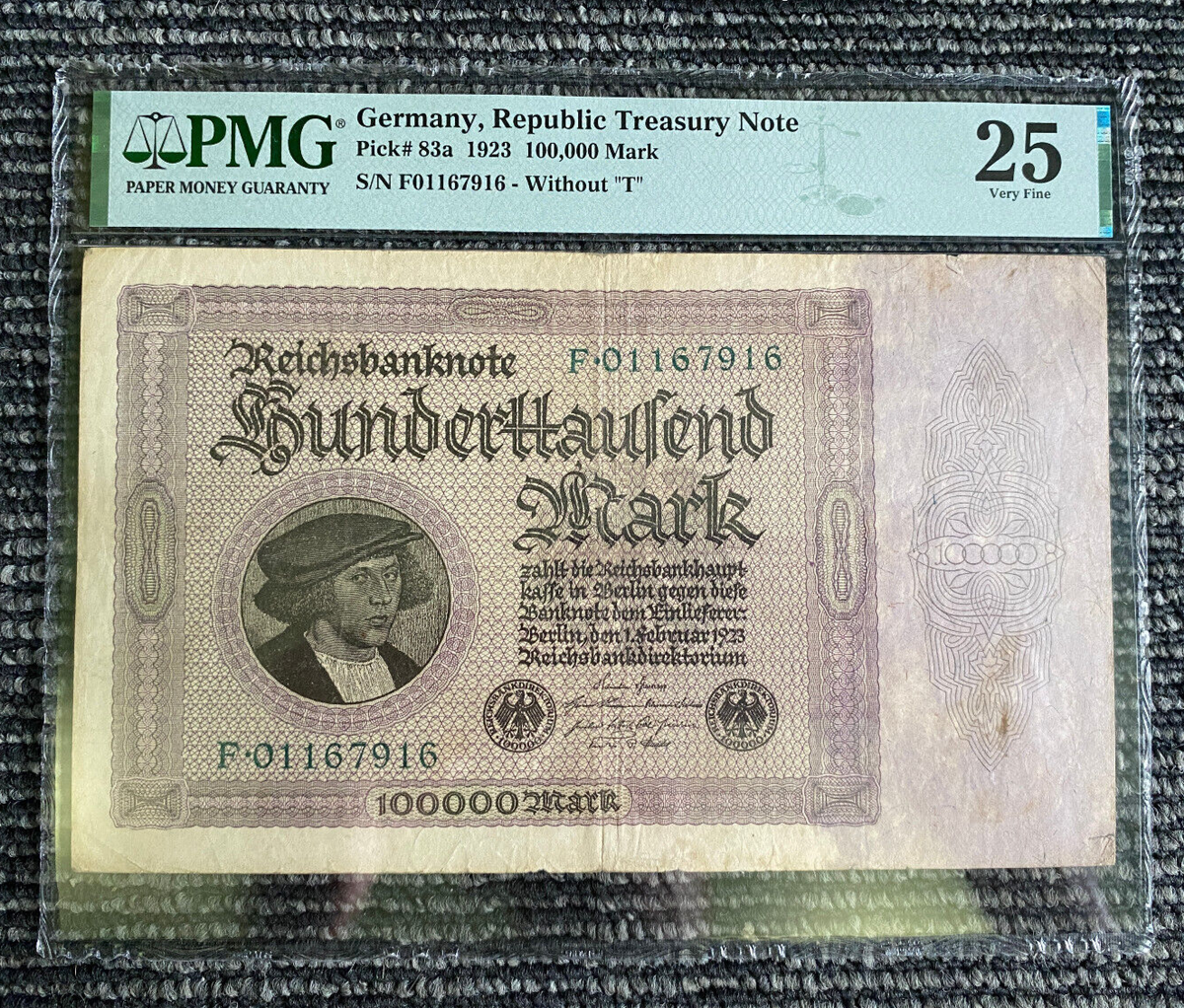 ダンチヒ　1923年　100万マルク　PMG 35 100万マルク札（ドイツ、1923年）｜HYamaguchi