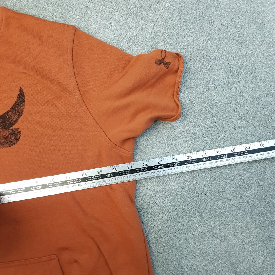 Under Armour Mens Hoodie Large Orange Project Rock Iron Paradise