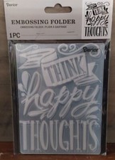 Darice Embossing Folders Think Happy Thoughts Paper Crafting Card Making Emboss