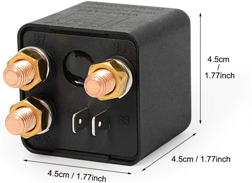 12V DC 250A High Current 5 Pins Switch Continuous Relay for Truck Boat ON/OFF - Image 3 of 4
