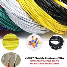 6AWG~30AWG Flexible Electronic Wire UL1007 Stranded Cable Tinned Copper 11 Color