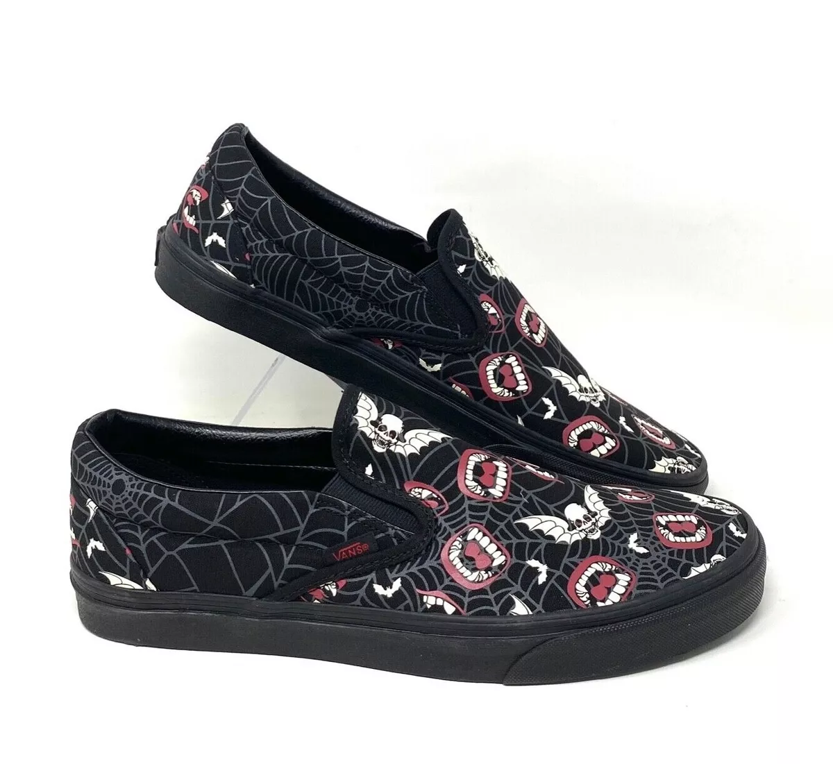 Vans classic slip on black mens cheap