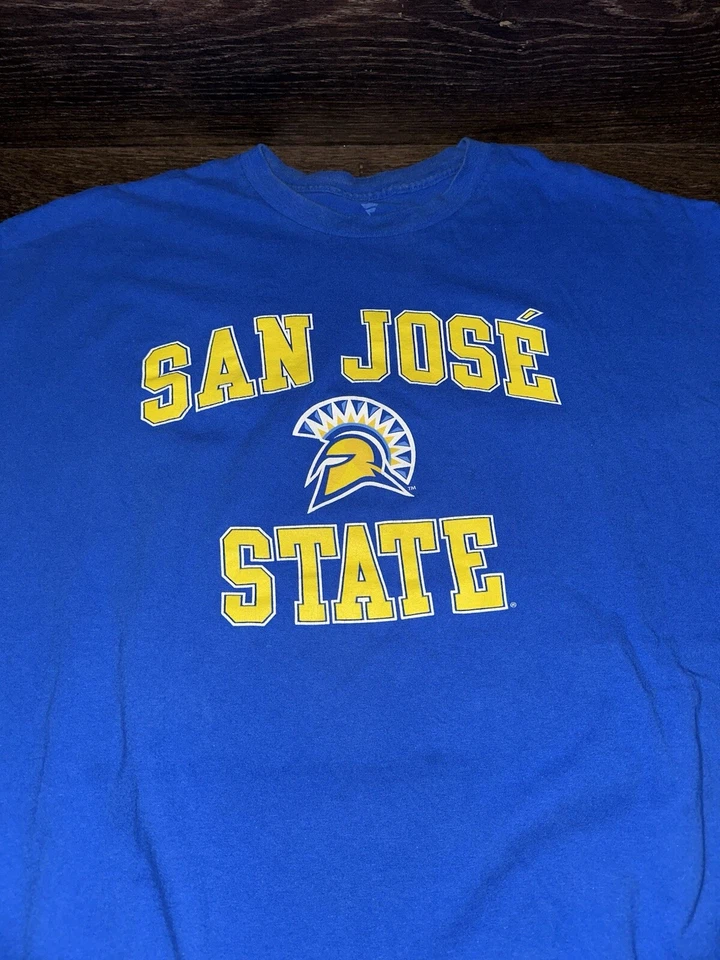 San Jose State Spartans T Shirt Adult Extra 2XL XXL Blue Fanatics Graphic Tee - Image 3 of 4