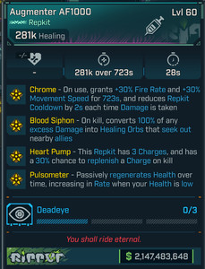 Borderlands 4 • MODDED REPKIT • Pearlescent Augmenter AF1000 • 281K • PS PC XBOX