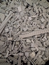 Lego Lot light gray 1/2 LB Pound approx. 200 Pieces Sorted Bulk see descrip. 