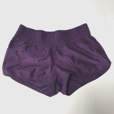 Y2K Mini Shorts Womens Small Purple Low Rise Elastic Waist Xhilaration Gym Beach