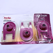 3pk Korky Universal Standard 2" Toilet Flapper  Chain Set