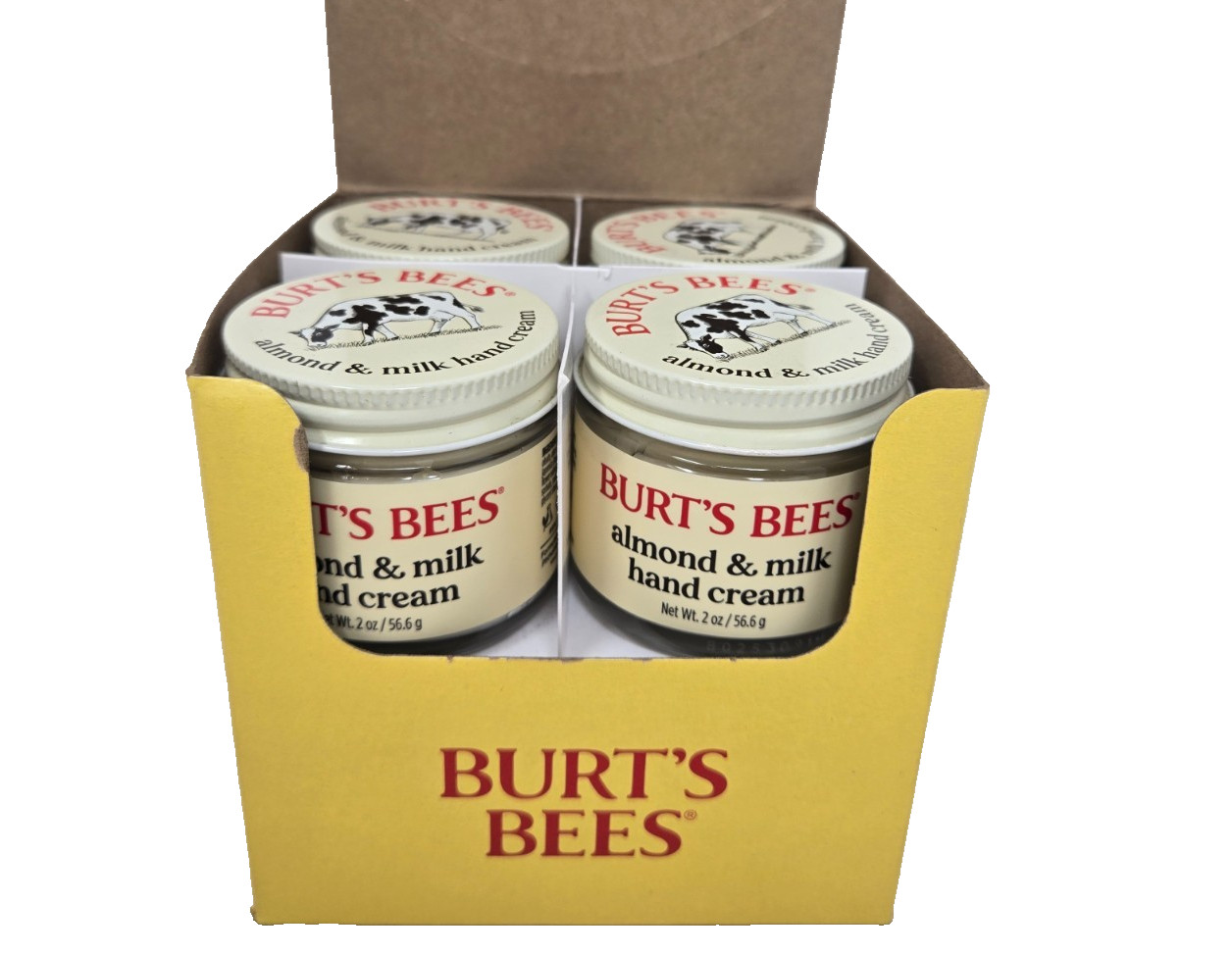 BURT'S BEES Almond & Milk Hand Cream, 2 oz, (8 Jars)