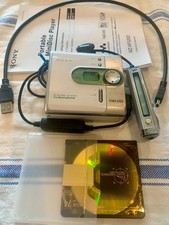 Sony MZ-NF520D Net MD Walkman White with FM-TV-Weather WITH REMOTE TESTED 