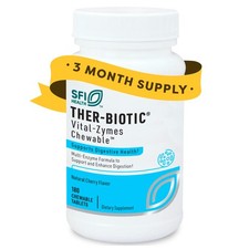 Klaire Labs SFI Health Vital-Zymes Chewable Digestive Enzymes for Adults Kids