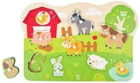 Hape Bauernhof-Steckpuzzle Holzpuzzle