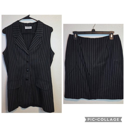 Vintage 90's Daily Habit Pinstripe Suit Set Size 11 (L/XL)