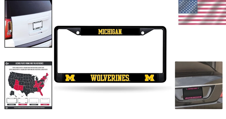 Solid Black License Plate Frame for Vehicles Lightweight Metal Construction - Image 2 of 4