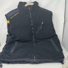Vintage Polo Sport Ralph Lauren Puffer Vest Full Zip Down Coat Black Mens Size L