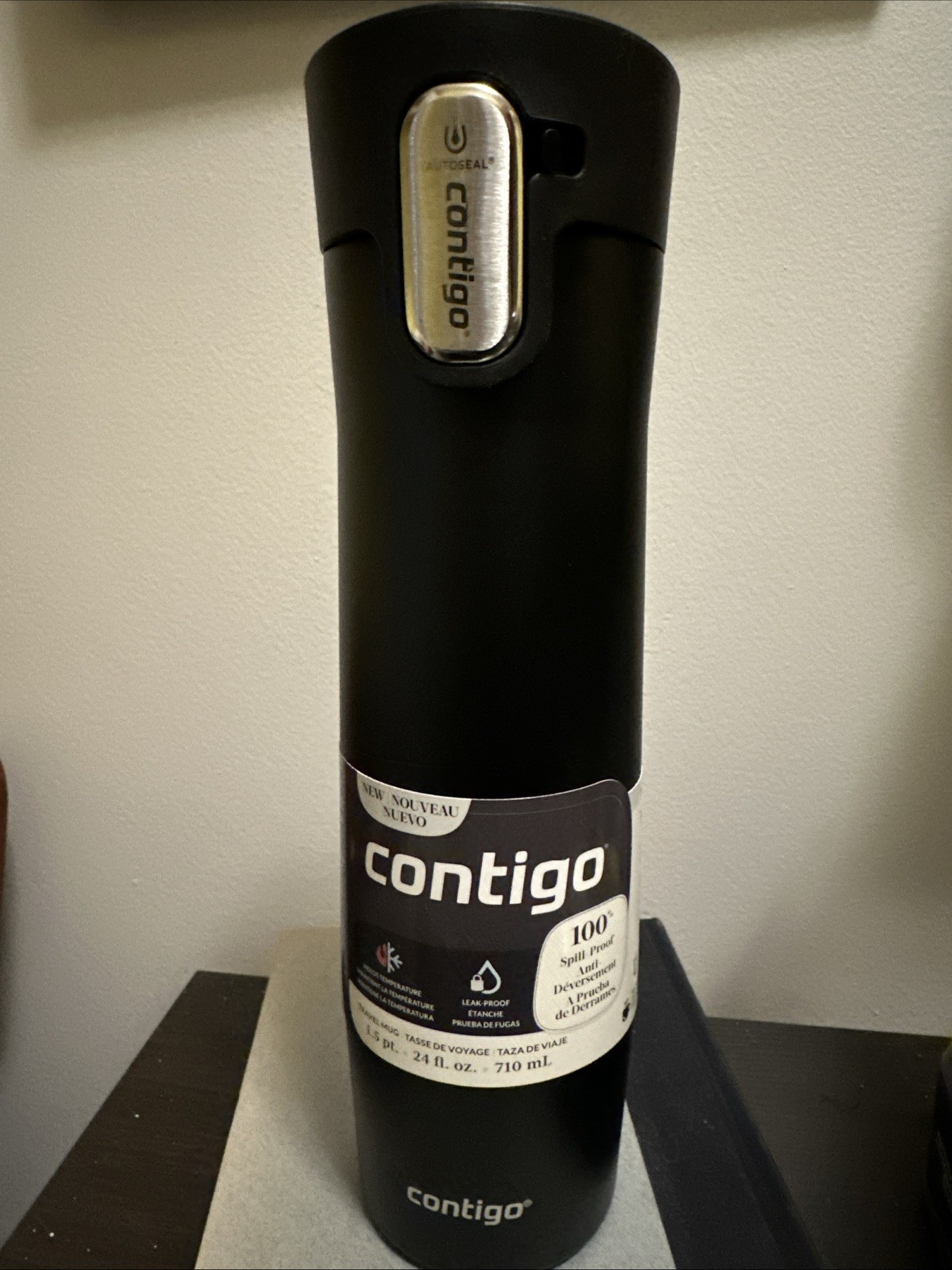 CONTIGO West Loop 3.0 Stainless Steel Insulated BLACK  Travel Mug 24oz NEW