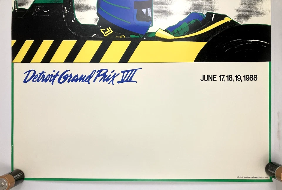 1988 Detroit Grand Prix VII Poster 22.5x36 CART IndyCar Vintage Racing Art - Image 4 of 4