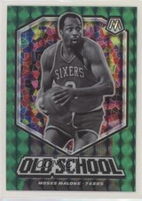 2019-20 Panini Mosaic Old School Green Mosaic Prizm Moses Malone #7 HOF pm6