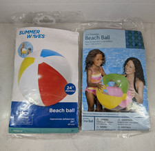 Lot of Two 24" Beach Balls-New-Sealed