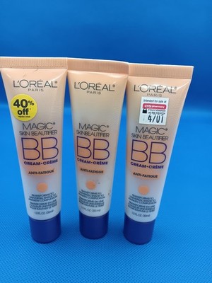 3 pack L'OREAL Magic Skin Beautifier BB Cream Anti- Fatigue