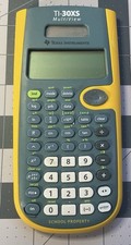 Texas Instruments TI-30XS MultiView Scientific Calculator, Yellow, Tested.