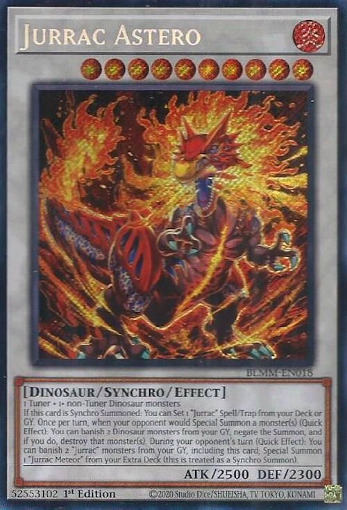YUGIOH 1x Jurrac Astero Secret Rare BLMM-EN018 NM