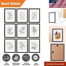 Stunning Black Frame Set of 9 - Gallery Wall Photo Frames for Home Elegance