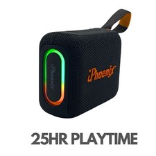iPhoenix Bluetooth Speaker 25-Hour Playtime LED Lights Portable Audio
