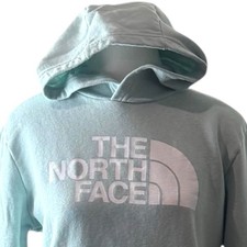 Youth The North Face Hoodie XL 14 15 Mint Green Logo Pullover Sweatshirt Casual