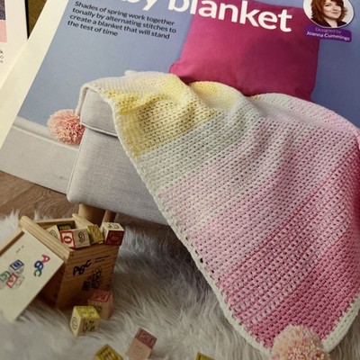 Baby Bommeldecke Häkelanleitung Hayfield Aran 