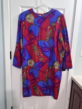 Vintage Adrianna Papell Knee-Length Sheath Dress 100% Silk Size 14