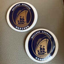 2 Pre-Owned Excellent Condition Holland America Mariner Status Metal Pins Button