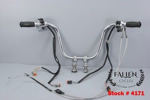 2002 Harley Road King CVO 1" Handlebar + Control Assembly CHROME PREWIRED #4171
