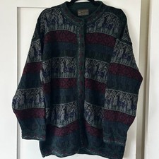 Unisex 100 alpaca made in Peru cardigan multicolor sweater