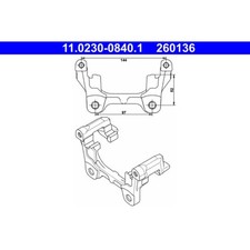 Halter Bremssattel ATE 11.0230-0840.1 für Jaguar XF I XJ