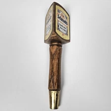 Rare 3 Sided Schmidt's Beer Tap Handle Wood Barware Man Cave Schmidt Phila PA
