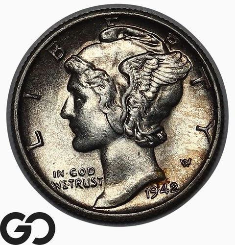 1942-S Mercury Dime, Solid Gem BU++