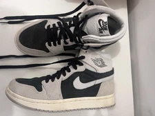 Jordan 1 High Zoom Air Black And Gray Suede Size 6 Us In Great Condition ￼