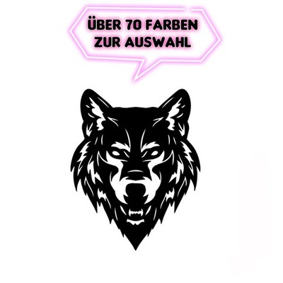 Aufkleber Auto Wolf Logo LKW Bike 30cm Tuning Sticker car  Motiv Folie Deko M3