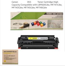 1 Piece Canon 055H Toner Cartridge High Capacity, Color Yellow